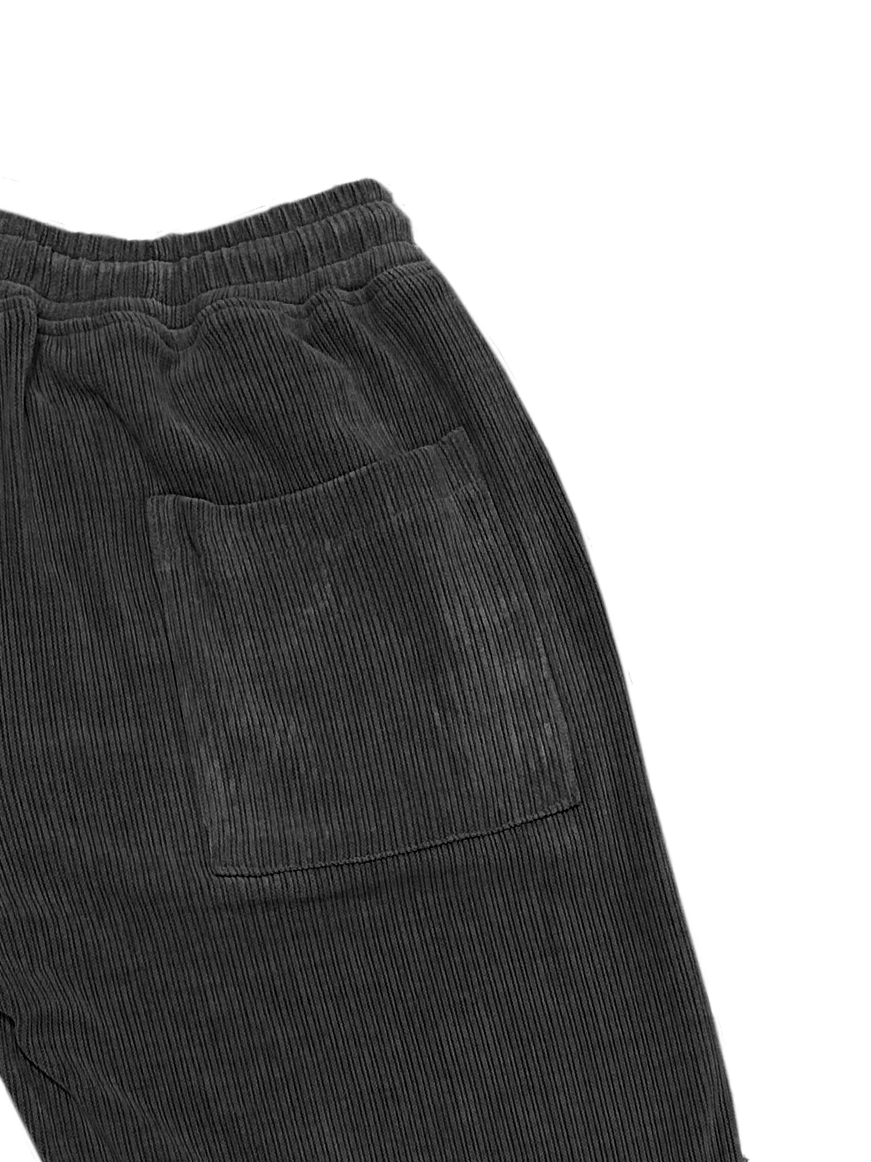 Wide Leg Corduroy Drawstring Pants