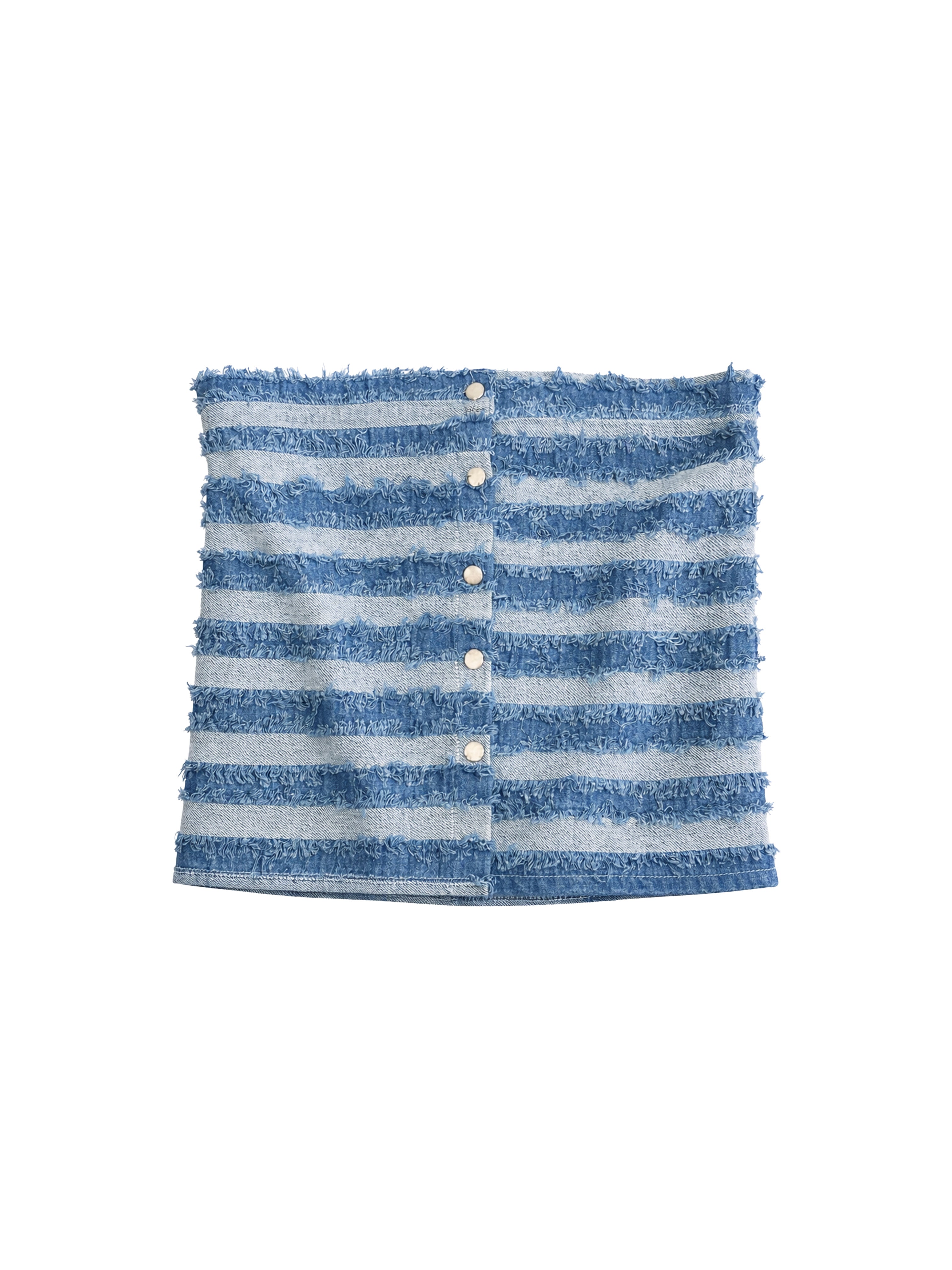Blusa Strapless Top - Denim