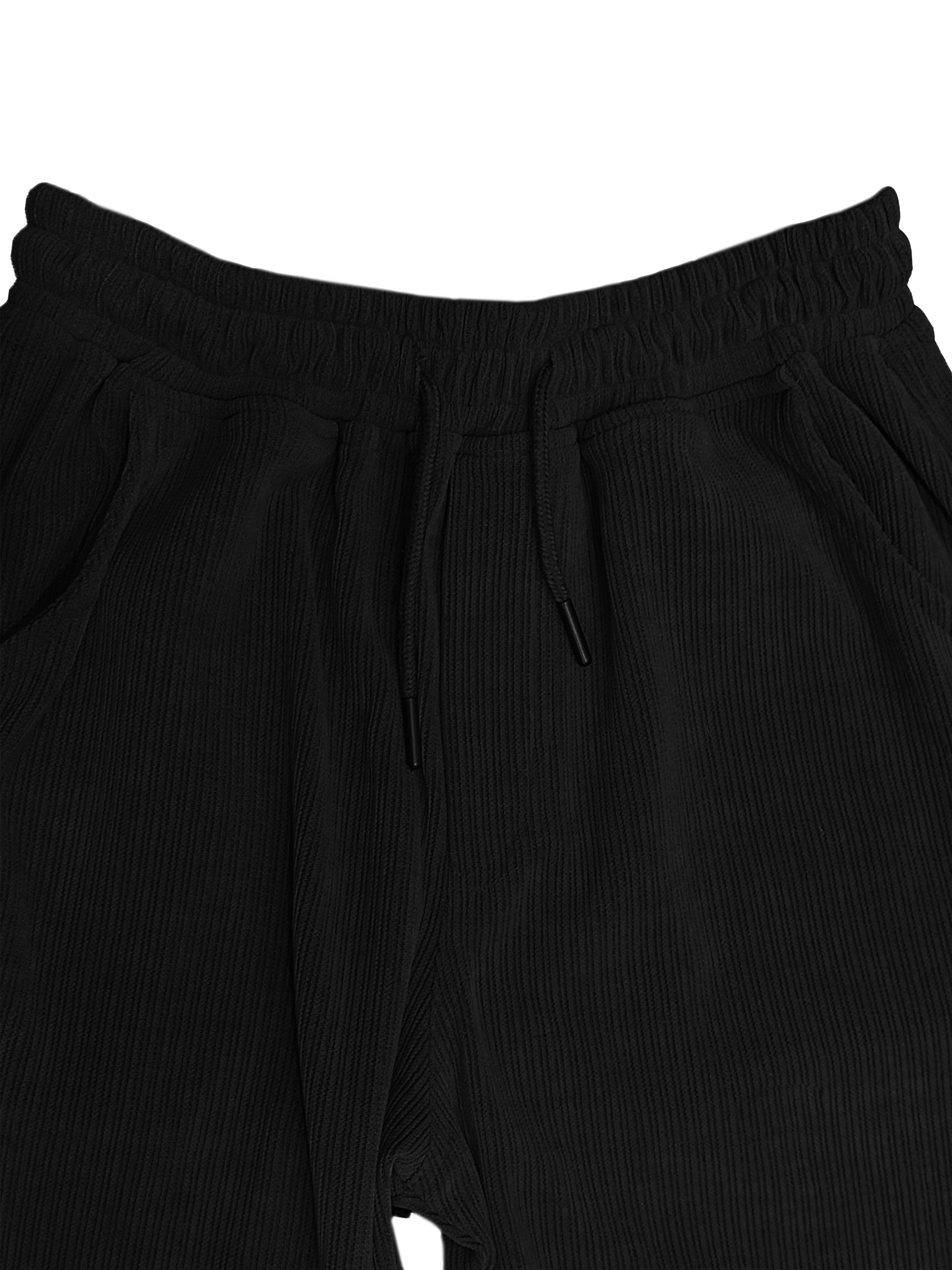 Wide Leg Corduroy Drawstring Pants