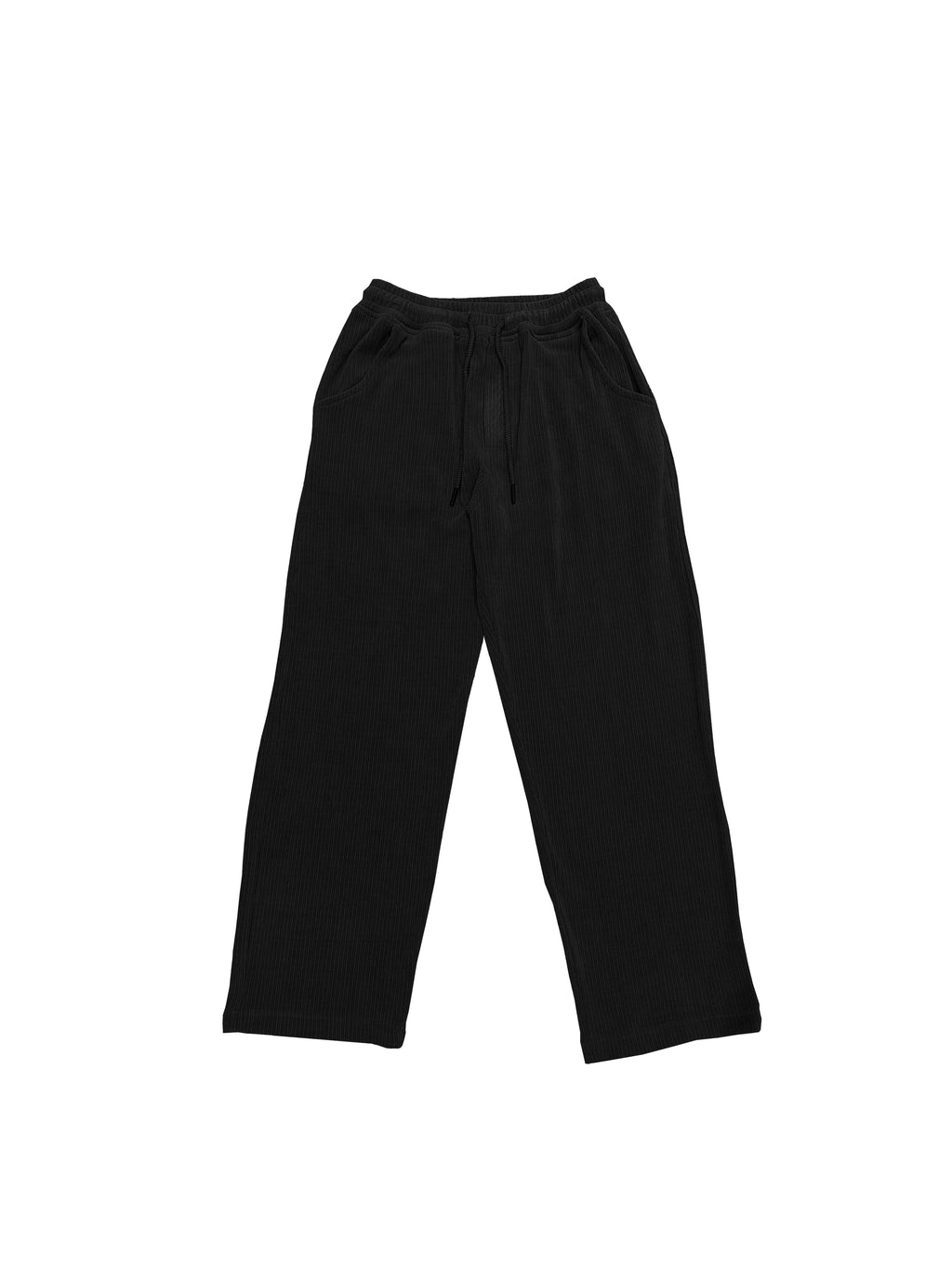 Wide Leg Corduroy Drawstring Pants