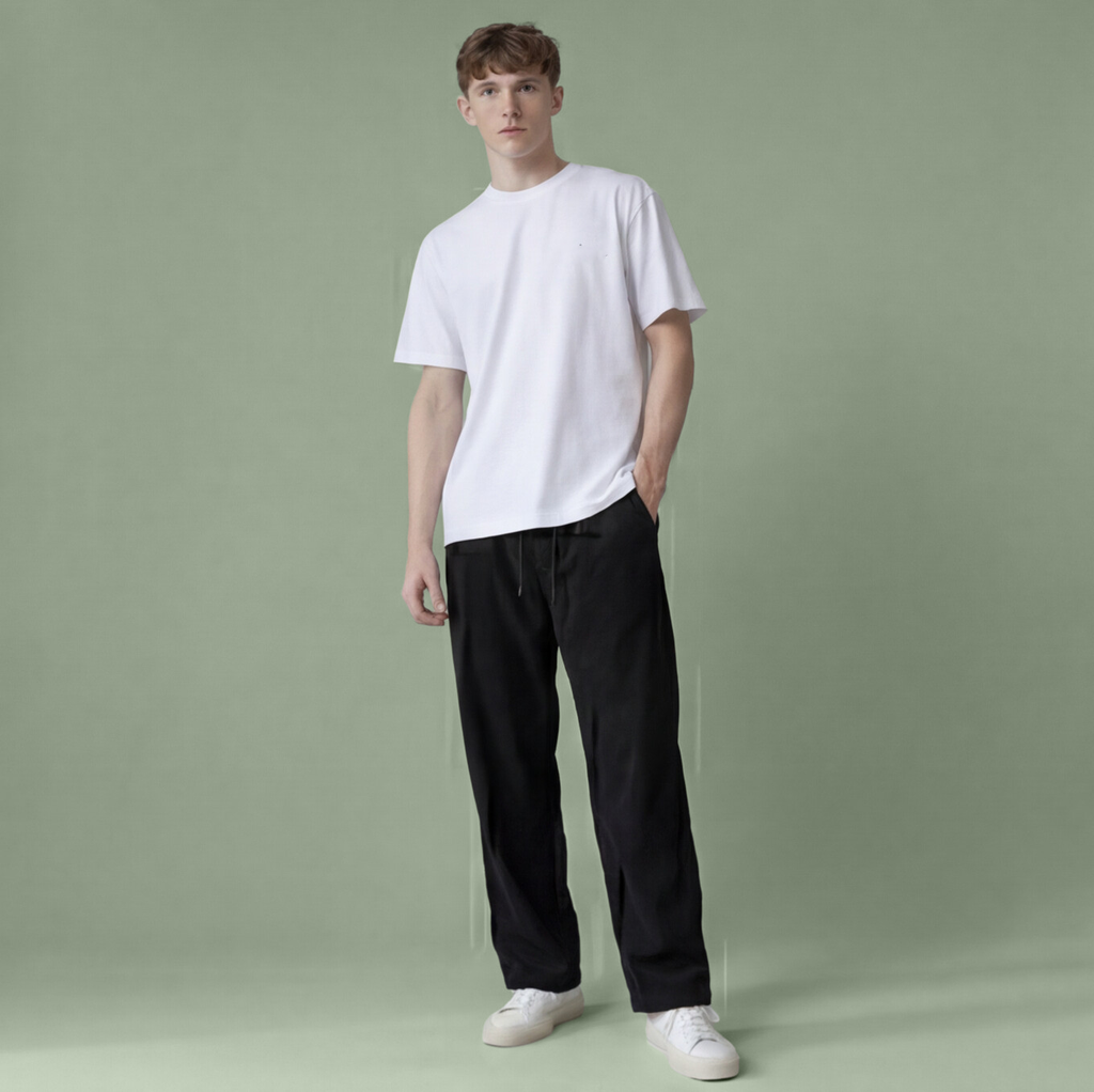 Wide Leg Corduroy Drawstring Pants
