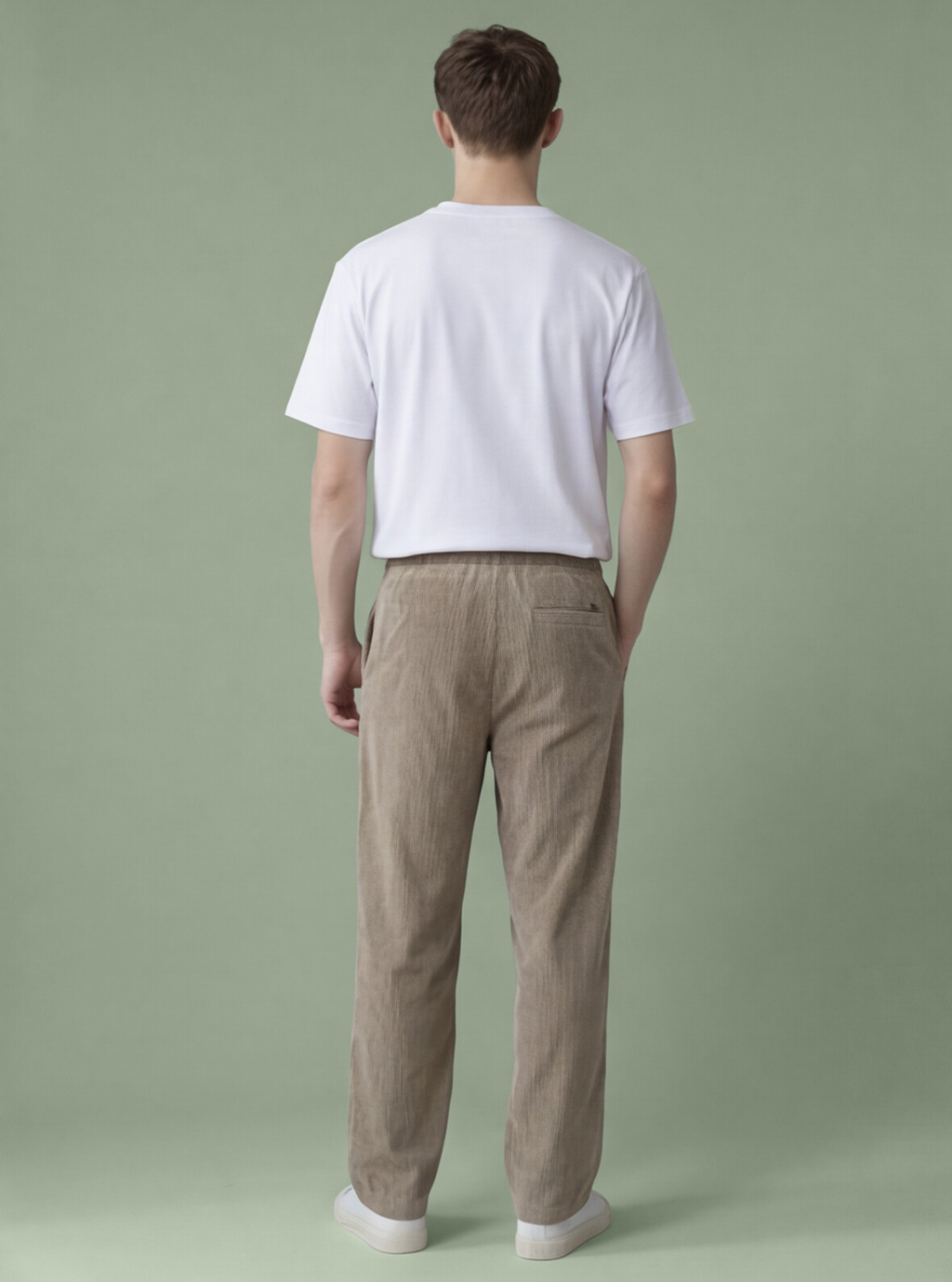 Wide Leg Corduroy Drawstring Pants